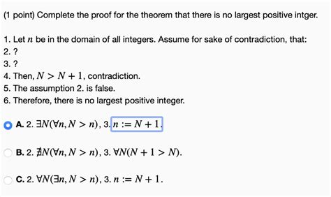 Theorem There is no largest integer. .